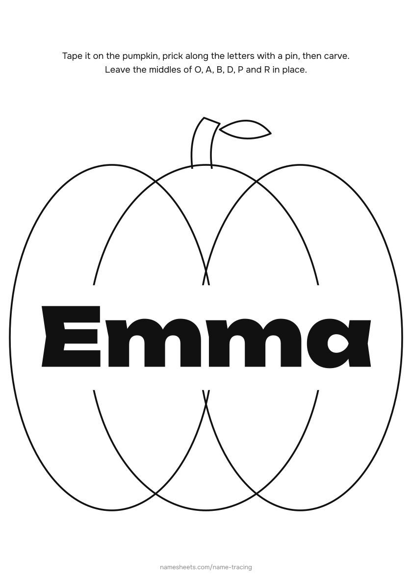 Pumpkin stencil